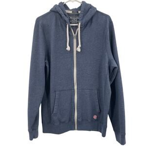 Abercrombie &‎ Fitch Muscle Hoodie Full Zip, Blue Sz. L Outdoor Y2K *READ*